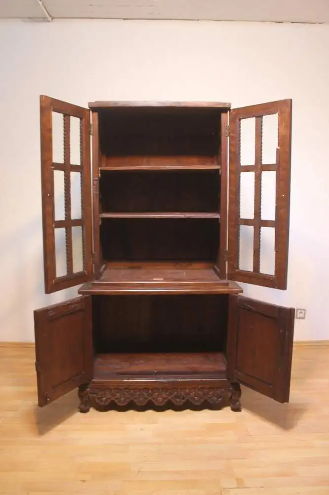 Antiker traumhafter Geschirrschrank, Vertiko - Vitrine Antik ca. 1880 7