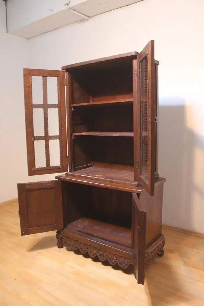 Antiker traumhafter Geschirrschrank, Vertiko - Vitrine Antik ca. 1880 8