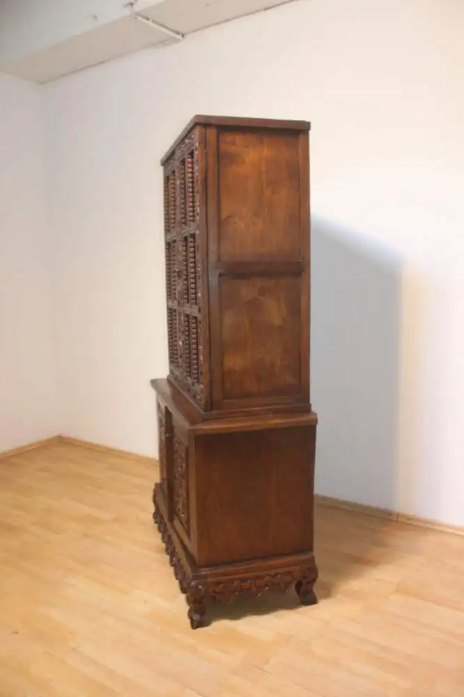 Antiker traumhafter Geschirrschrank, Vertiko - Vitrine Antik ca. 1880 9