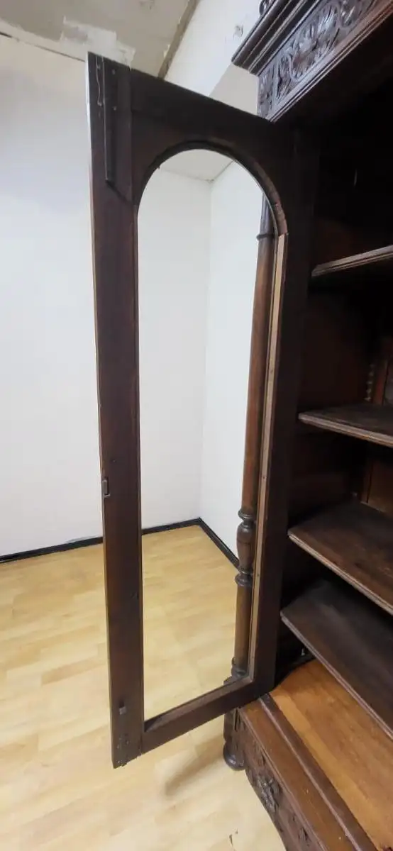 Vitrine Bibolotheksschrank Bücherschrank Herrenzimmer  Antik ca. 1900 Jh. 2