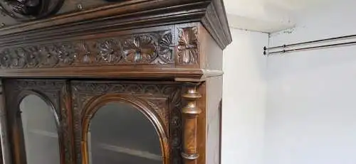 Vitrine Bibolotheksschrank Bücherschrank Herrenzimmer  Antik ca. 1900 Jh.