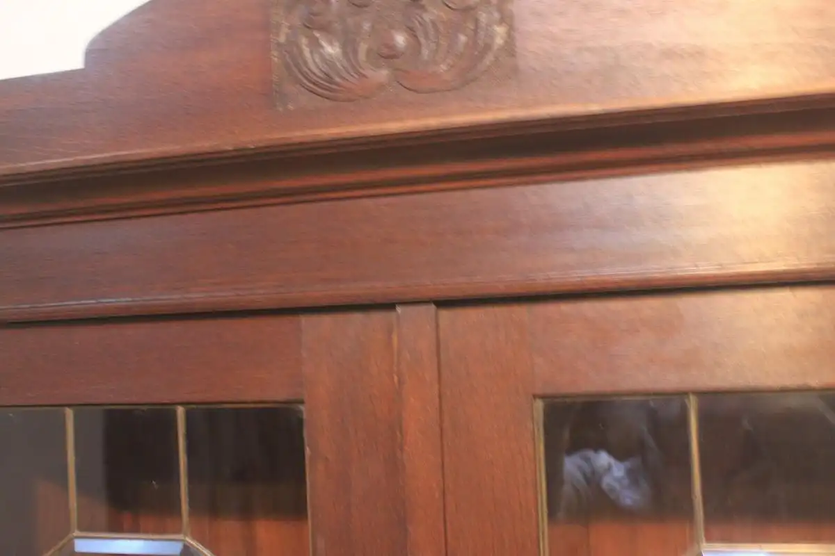 Vitrine Bibolotheksschrank Bücherschrank Herrenzimmer Jugendstil Antik ca. 1920 9
