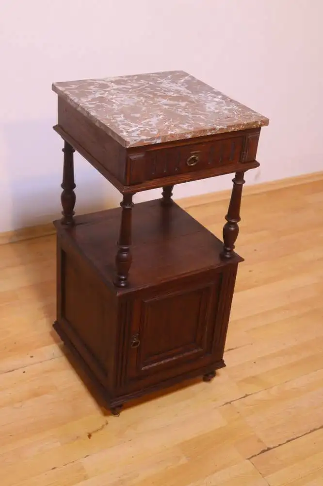 Antik  Nachttisch Beistelltisch Nachtkonsole Frankreich ca. 1900Jh. 3