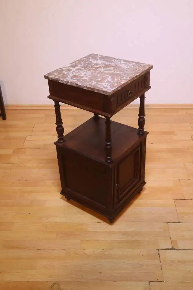 Antik  Nachttisch Beistelltisch Nachtkonsole Frankreich ca. 1900Jh. 5