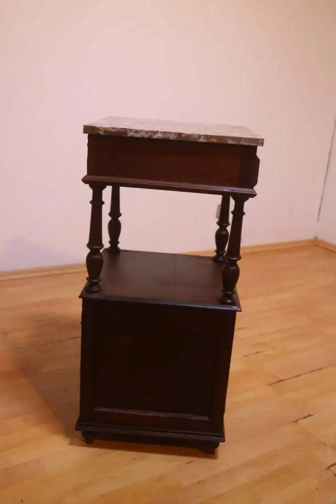 Antik  Nachttisch Beistelltisch Nachtkonsole Frankreich ca. 1900Jh. 7