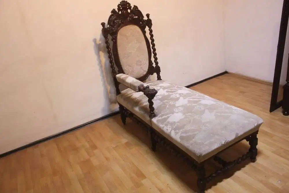 Chaiselongue rechtsseitig Recarmiere Antik ca. 1900Jh. 12