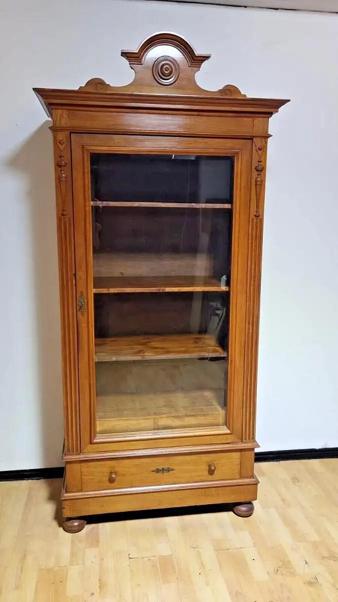 Vitrine Bibolotheksschrank Bücherschrank Herrenzimmer  Antik ca. 1900 Jh. 0