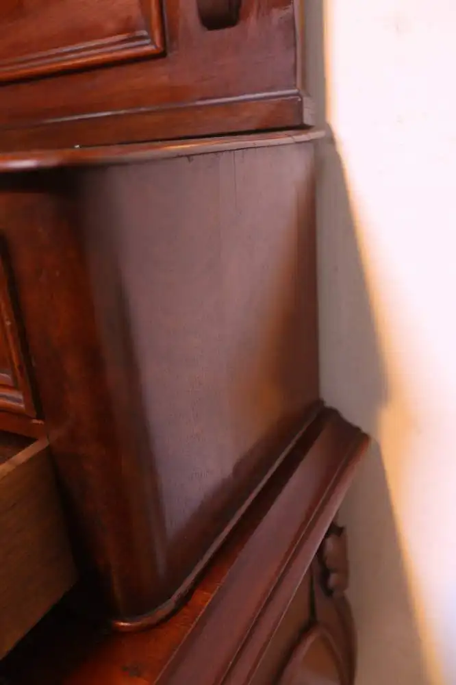 Antik Damen-Schreibtisch, Sekretär, wohnfertig, Louis Philippe, Nussbaum ca.1900 10