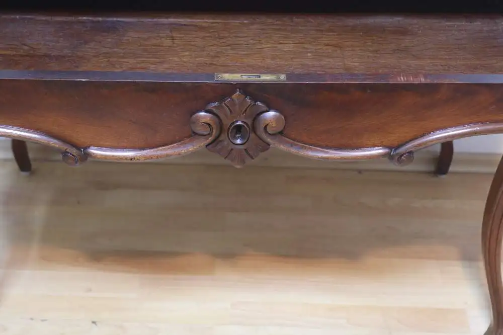 Antik Damen-Schreibtisch, Sekretär, wohnfertig, Louis Philippe, Nussbaum ca.1900 5