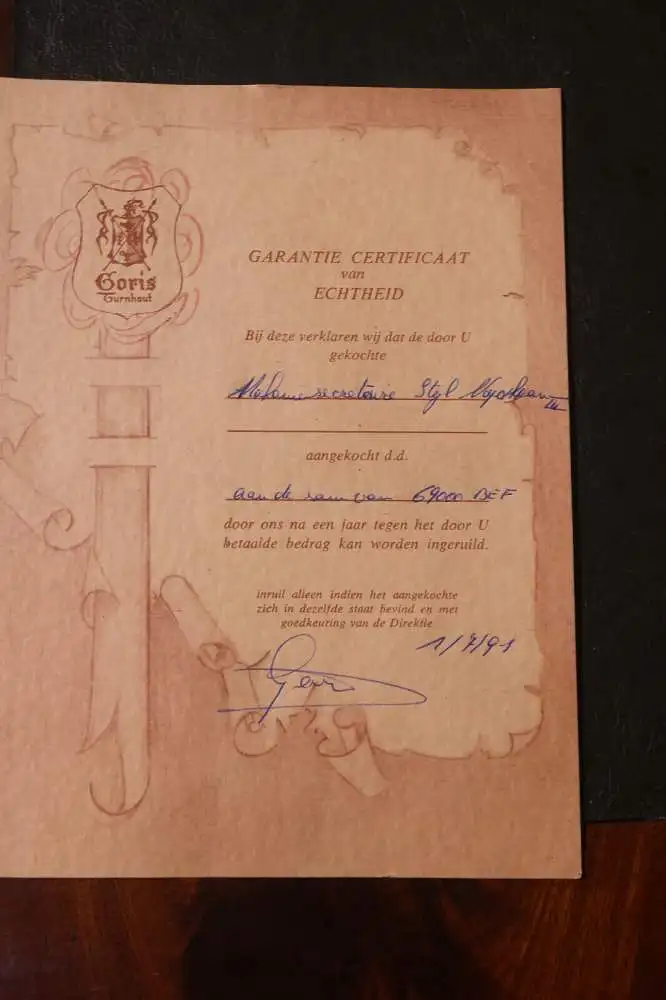 Antik Damen-Schreibtisch, Sekretär, wohnfertig, Louis Philippe, Nussbaum ca.1900 6