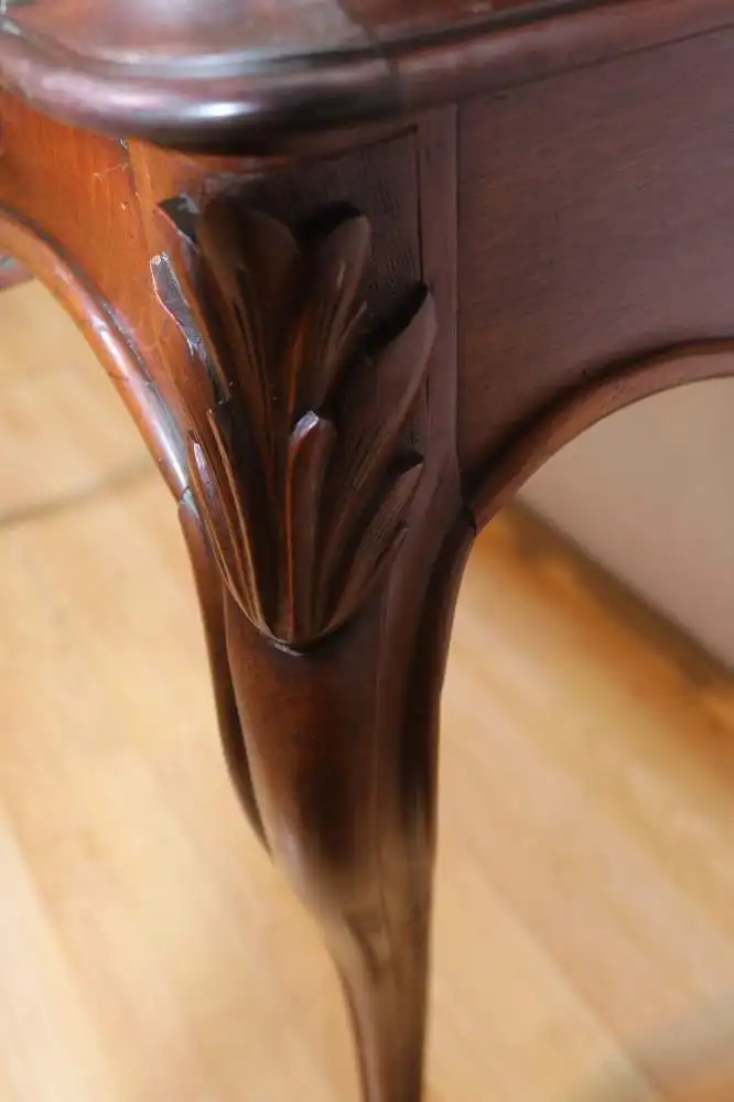 Antik Damen-Schreibtisch, Sekretär, wohnfertig, Louis Philippe, Nussbaum ca.1900 8