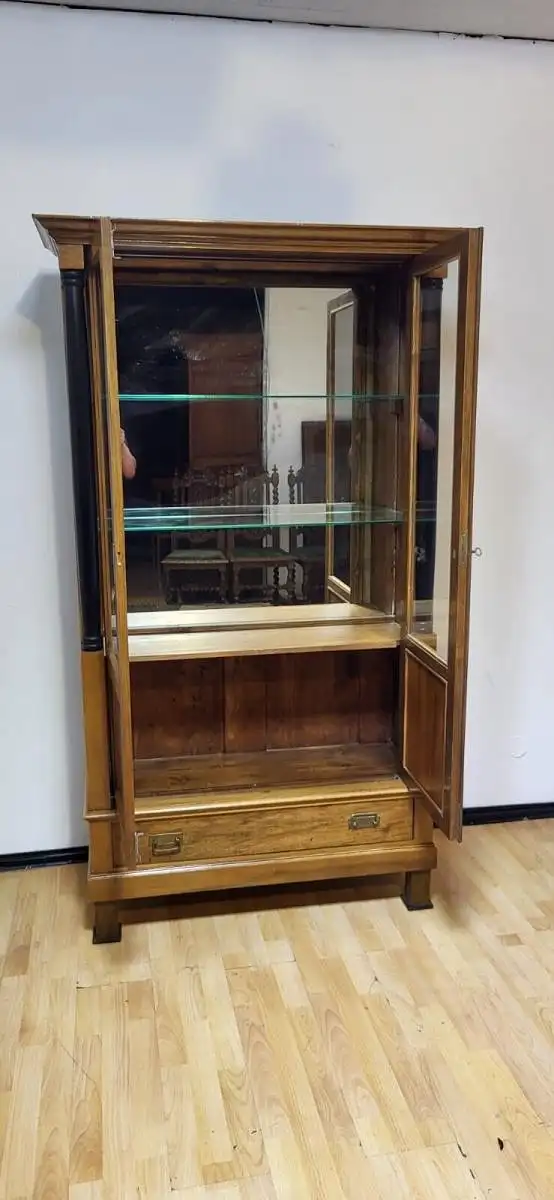 Vitrine  Bücherschrank  Biedermeier Nachbau Stil Antik ca. 1920 Jh. 1