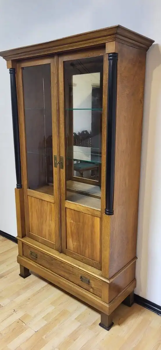 Vitrine  Bücherschrank  Biedermeier Nachbau Stil Antik ca. 1920 Jh. 10