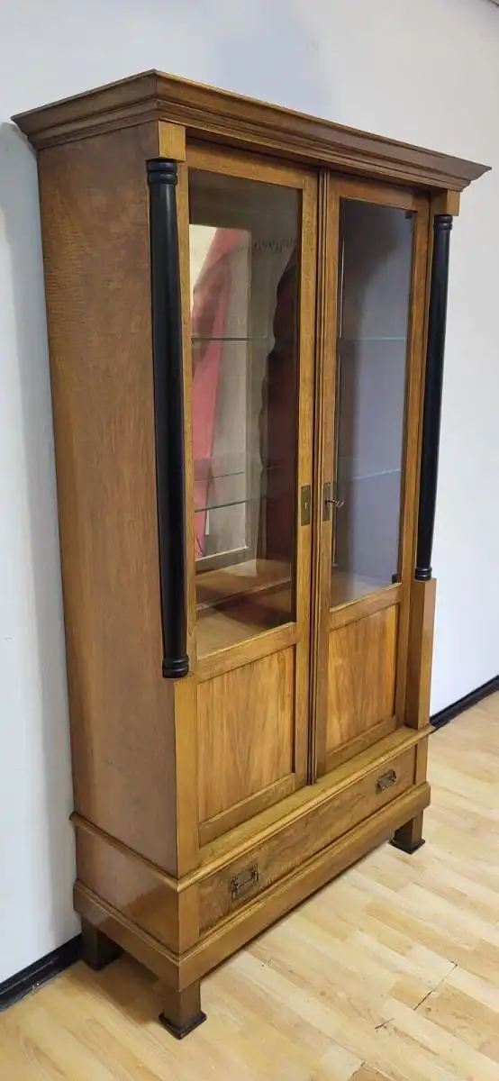 Vitrine  Bücherschrank  Biedermeier Nachbau Stil Antik ca. 1920 Jh. 11