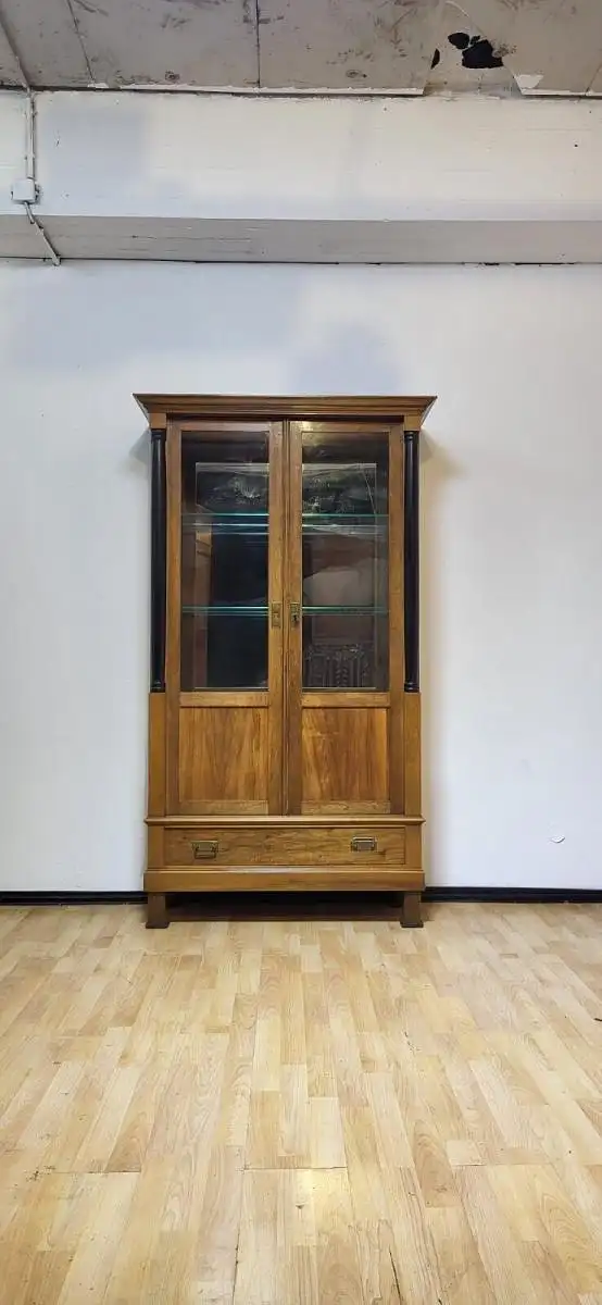Vitrine  Bücherschrank  Biedermeier Nachbau Stil Antik ca. 1920 Jh. 14