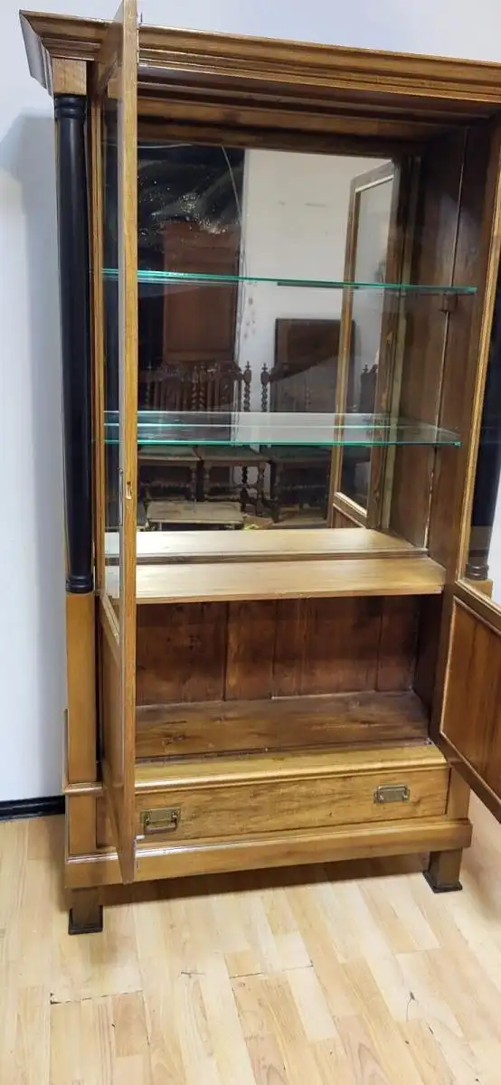 Vitrine  Bücherschrank  Biedermeier Nachbau Stil Antik ca. 1920 Jh. 2