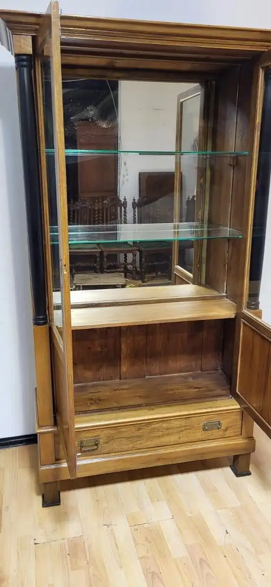 Vitrine  Bücherschrank  Biedermeier Nachbau Stil Antik ca. 1920 Jh. 5
