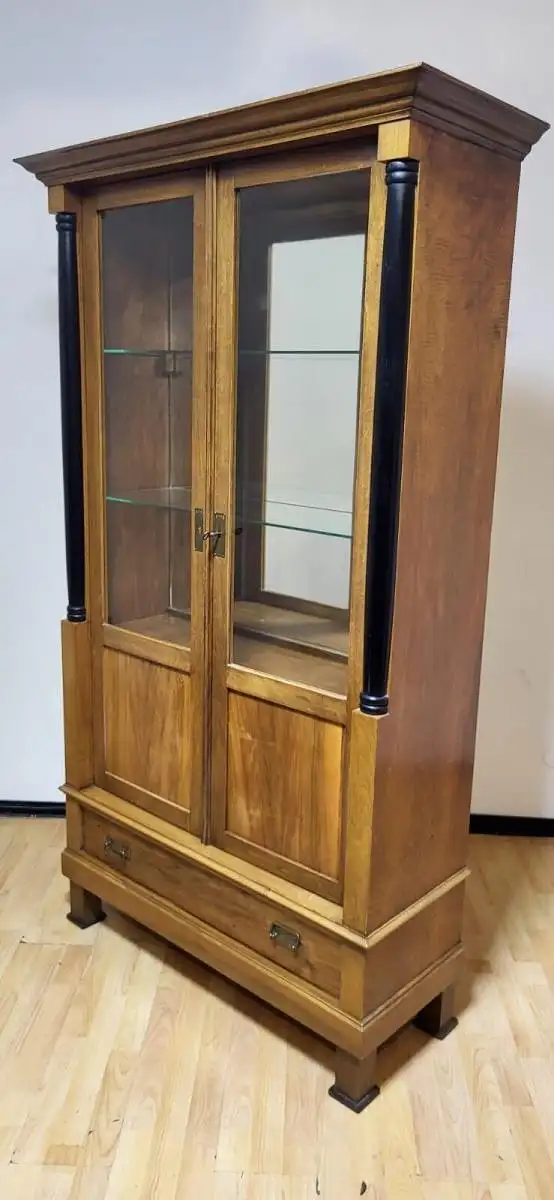 Vitrine  Bücherschrank  Biedermeier Nachbau Stil Antik ca. 1920 Jh. 7