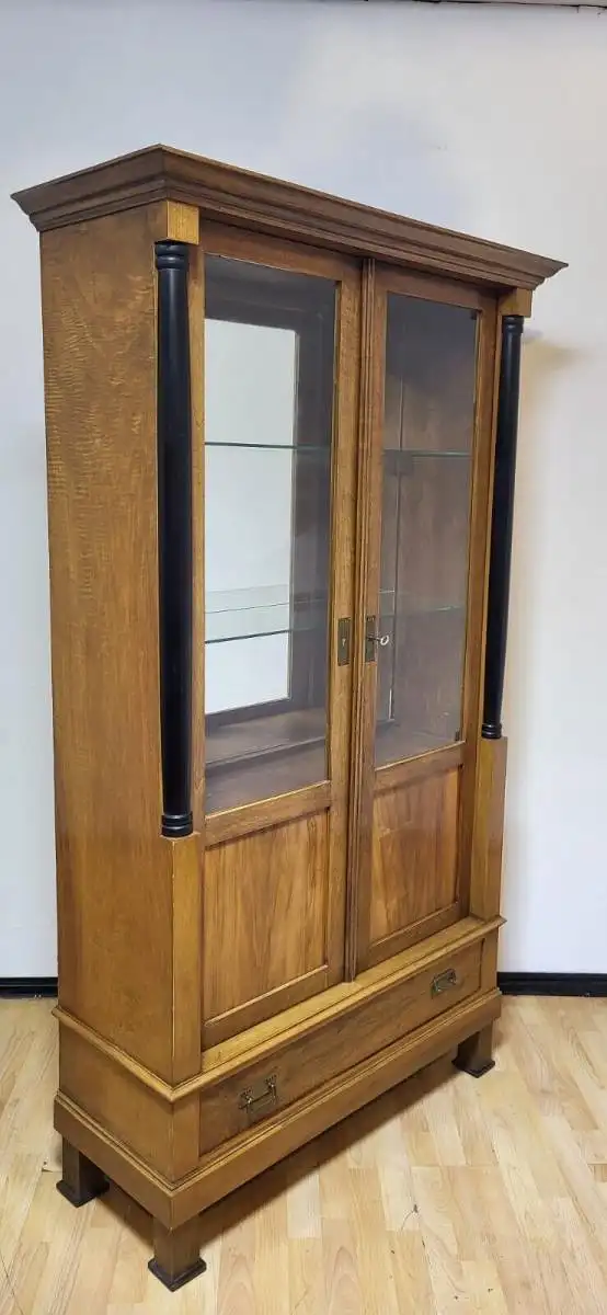 Vitrine  Bücherschrank  Biedermeier Nachbau Stil Antik ca. 1920 Jh. 9