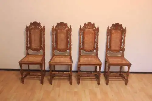 4  Esszimmerstühle Set Jagdstühle   Küchenstühle Gründer  Antik ca. 1900 Jh.