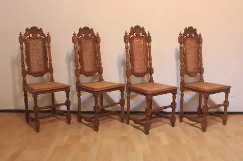 4  Esszimmerstühle Set Jagdstühle   Küchenstühle Gründer  Antik ca. 1900 Jh.