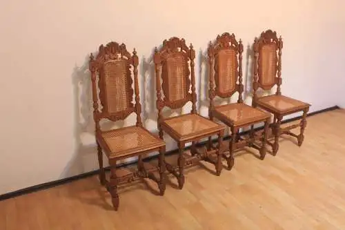 4  Esszimmerstühle Set Jagdstühle   Küchenstühle Gründer  Antik ca. 1900 Jh.