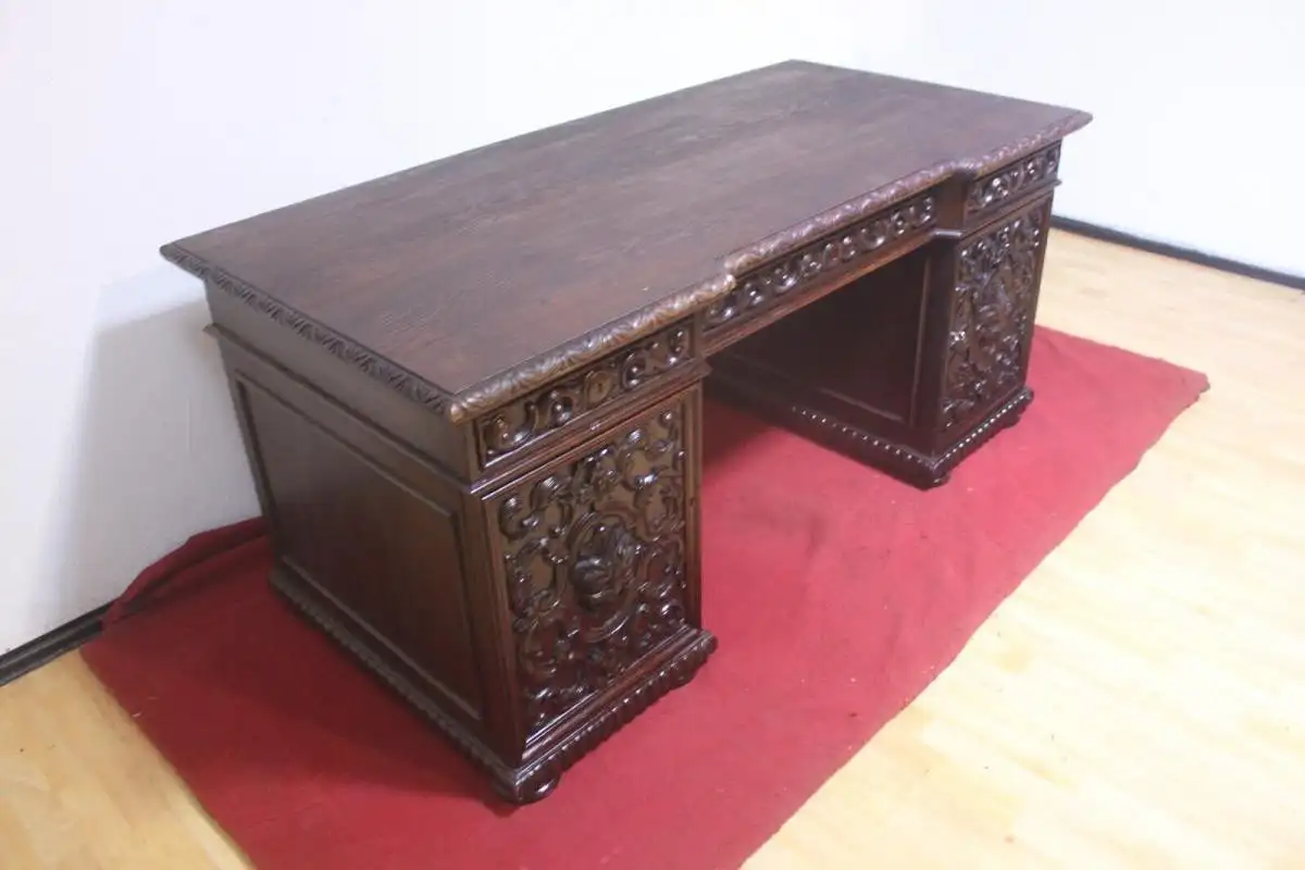 Antik  Schreibtisch Herrenzimmer ca.  1920 Jh. 2