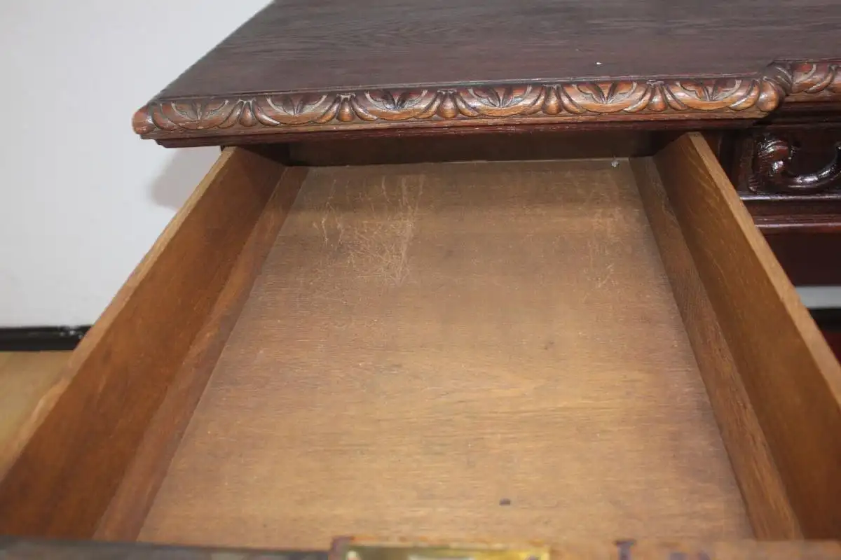Antik  Schreibtisch Herrenzimmer ca.  1920 Jh. 9