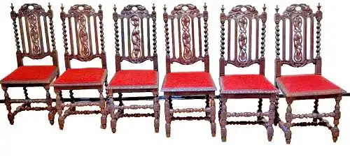 sechs  Esszimmerstühle Set Hochlehner Gründer  Antik ca. 1900 Jh.