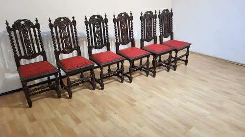 sechs  Esszimmerstühle Set Hochlehner Gründer  Antik ca. 1900 Jh.