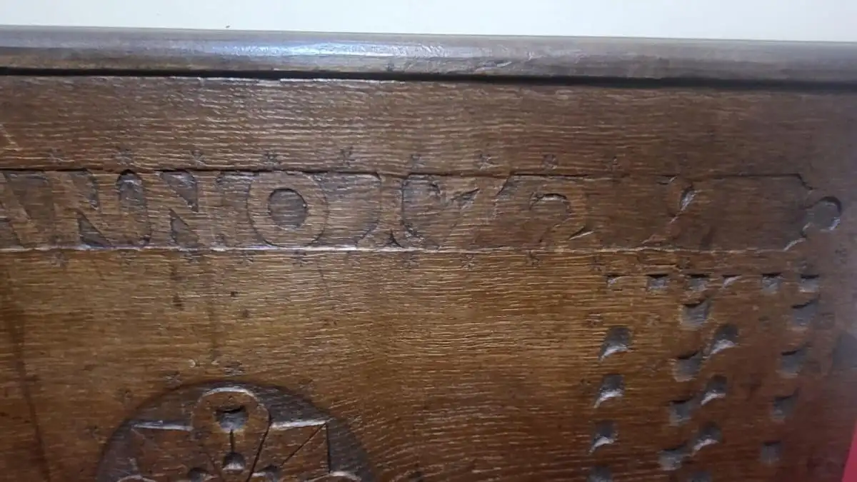 Truhe antik Anno 1729 Orginal 15