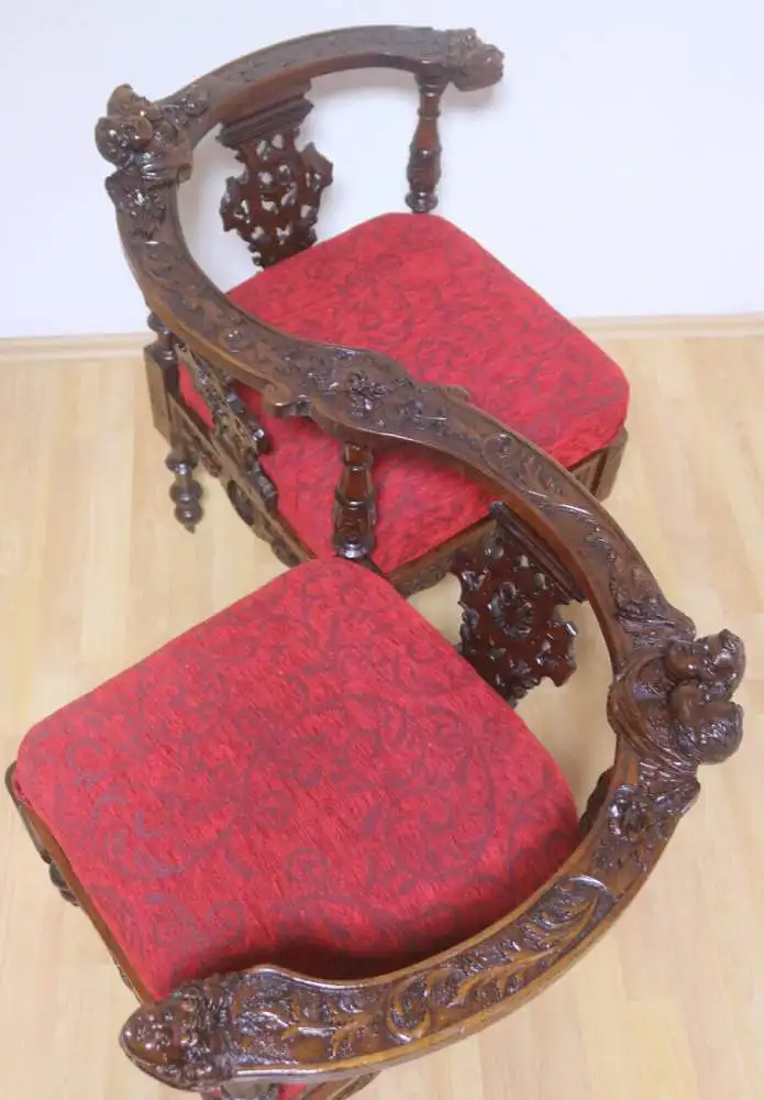 Tête-à-tête Sitzbank Antik Frankreich 1880 2