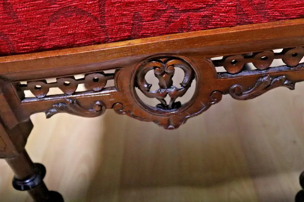 Tête-à-tête Sitzbank Antik Frankreich 1880 7