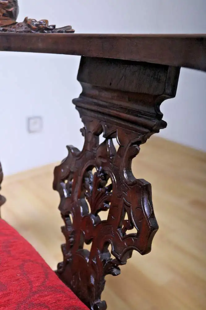 Tête-à-tête Sitzbank Antik Frankreich 1880 9