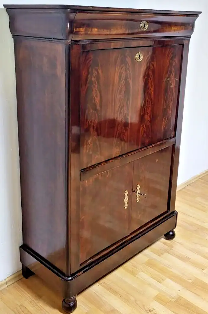 Antiker Schreibtisch Sekretär Biedermeier ca. 1850 1