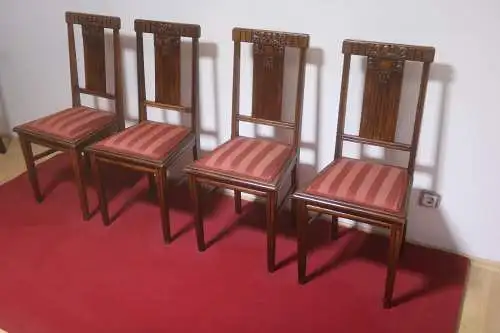 Antik 4 Set Esszimmerstühle Küchenstühle  art deco ca .1920