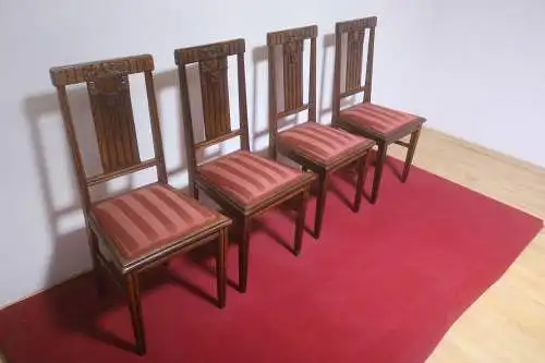 Antik 4 Set Esszimmerstühle Küchenstühle  art deco ca .1920