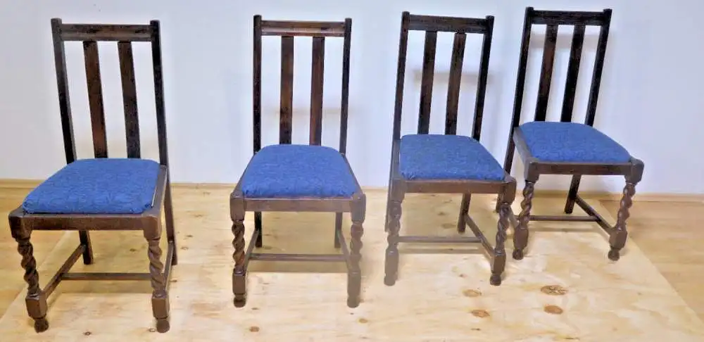 4 Set Antike Jugendstil  Stühle  in Eiche  Esszimmer Antik ca. 1900 Jh. 0