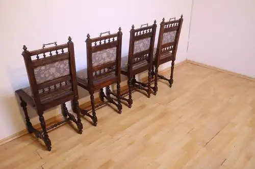 Antik 4 Set Esszimmerstühle Küchenstühle  Gründer ca.1900Jh.