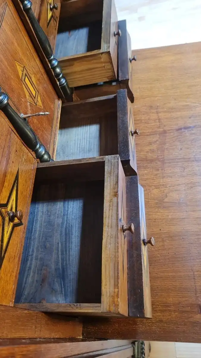 Antiker Schreibtisch Sekretär  ca 1900 Jh. 8
