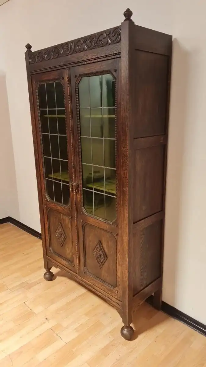 Vitrine Bücherschrank  Antik  ca. 1920 Jh. 3