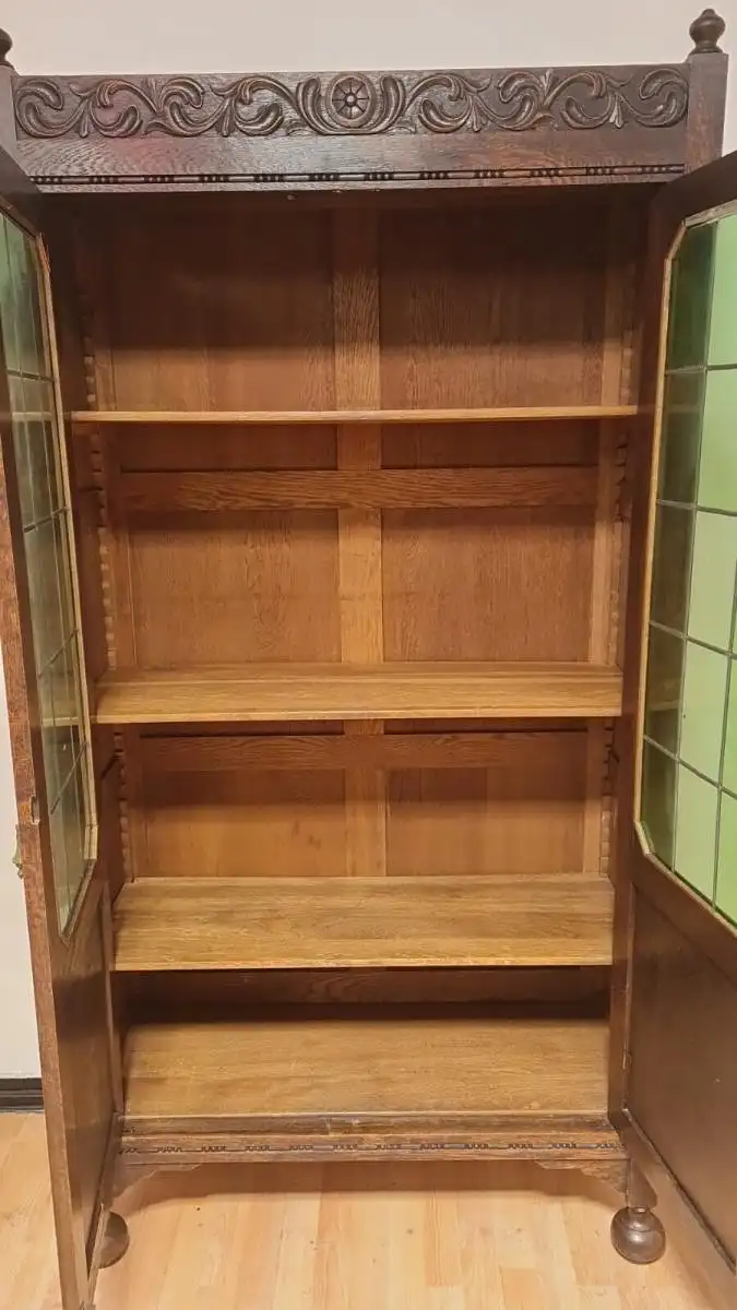 Vitrine Bücherschrank  Antik  ca. 1920 Jh. 8