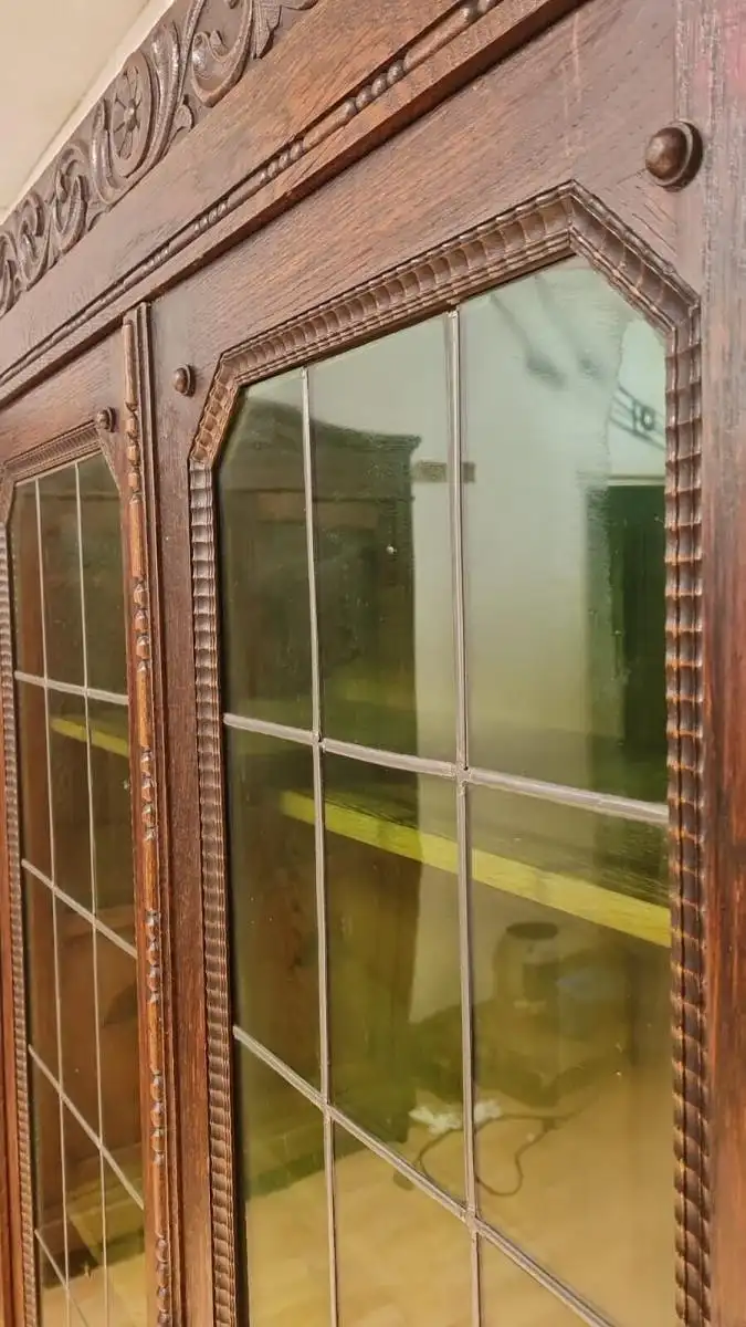 Vitrine Bücherschrank  Antik  ca. 1920 Jh. 9