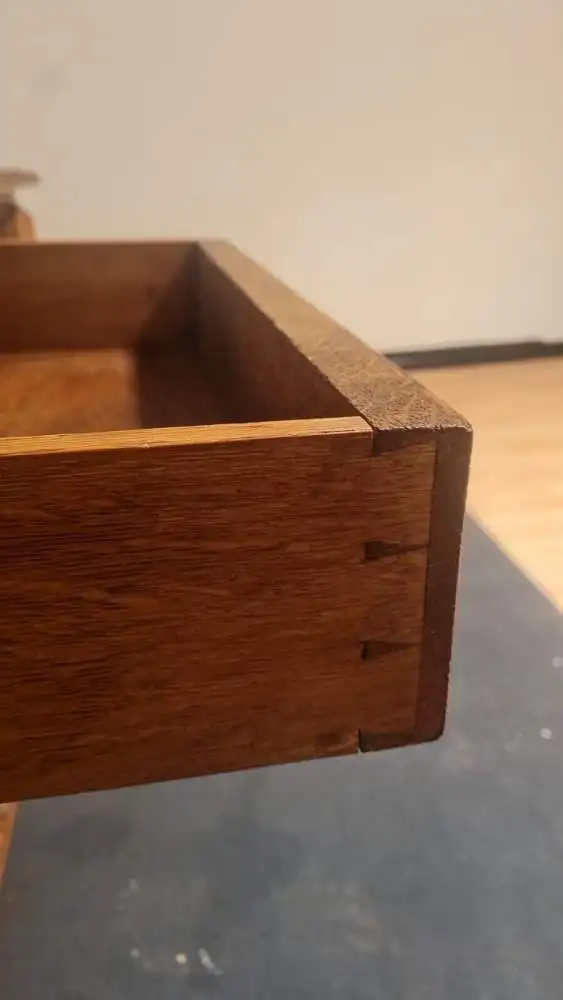 Original viktorianische Garderobe massive helle Eiche Antik ca 19 Jhd. 10