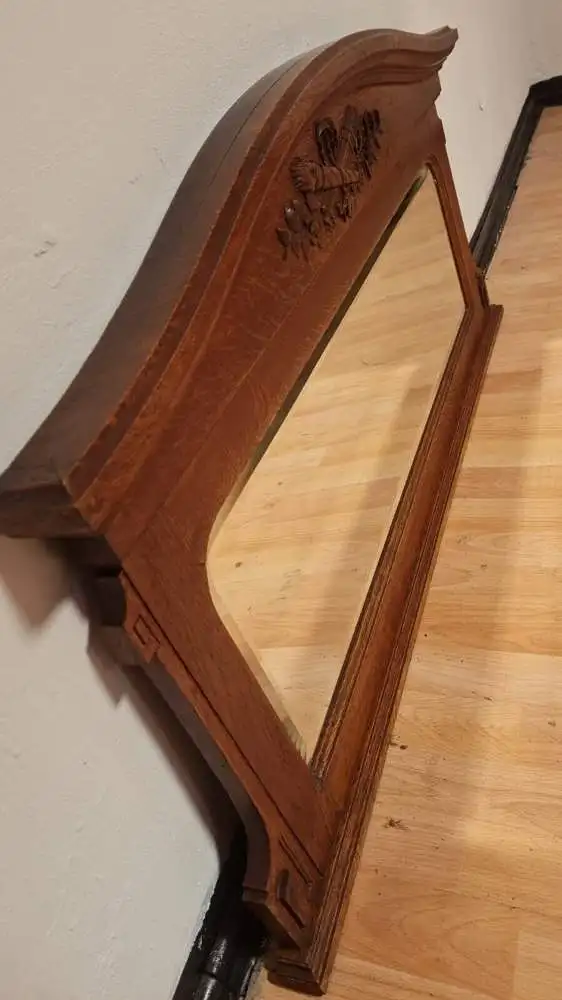 Antik Spiegel Wandspiegel Garderobenspiegel Gründer ca 1900Jh. 5