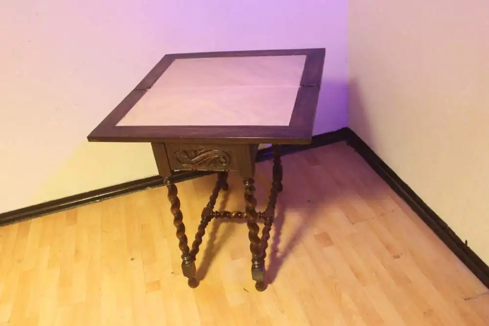 Spieltisch Tisch Herrenzimmer Beistelltisch Antik um 1900            10