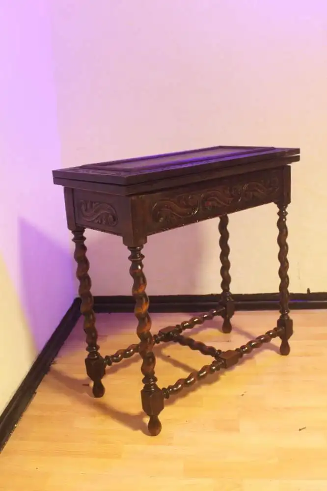 Spieltisch Tisch Herrenzimmer Beistelltisch Antik um 1900            2