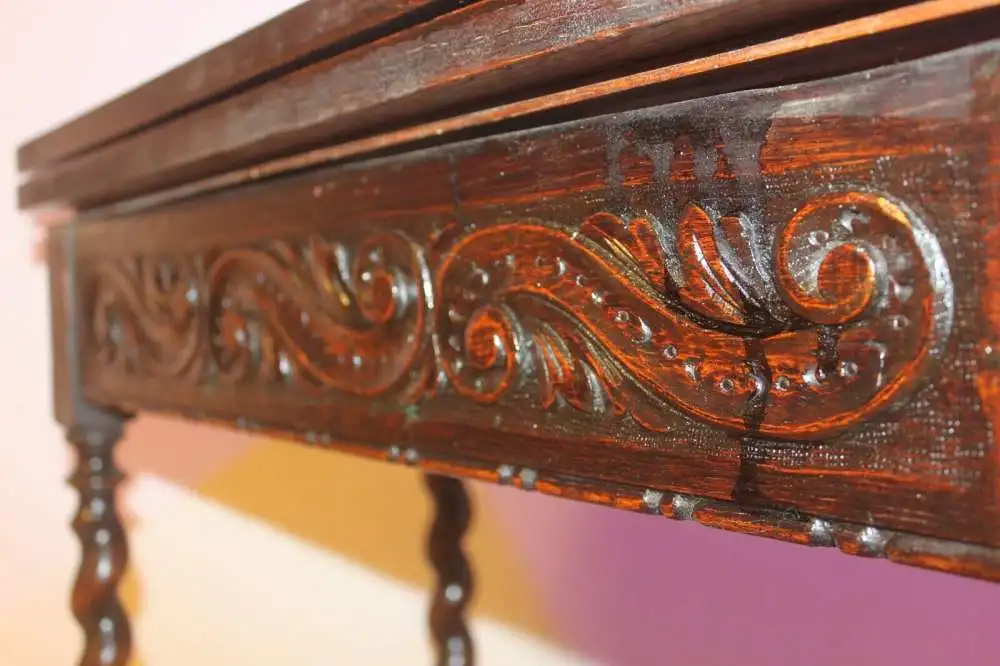 Spieltisch Tisch Herrenzimmer Beistelltisch Antik um 1900            3