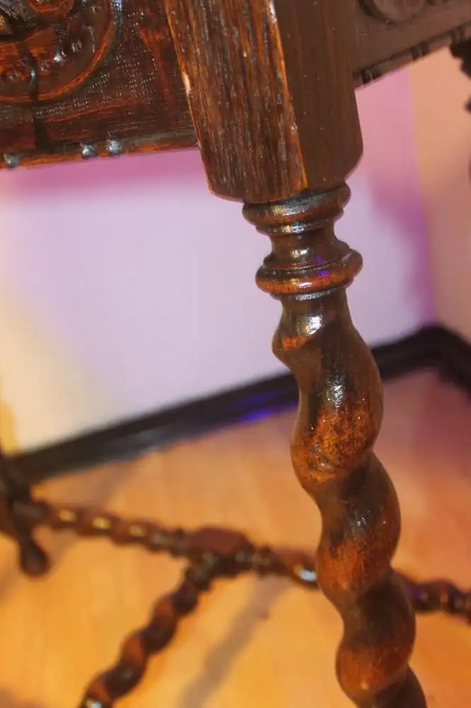 Spieltisch Tisch Herrenzimmer Beistelltisch Antik um 1900            5