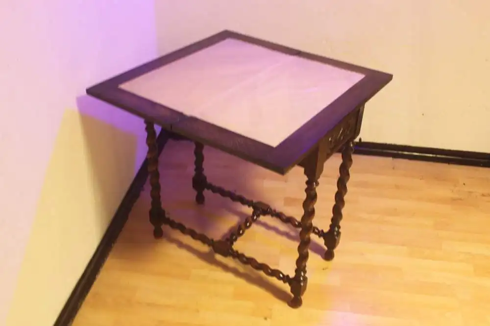 Spieltisch Tisch Herrenzimmer Beistelltisch Antik um 1900            8